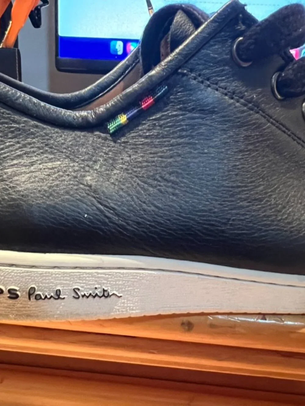 PS Paul Smith Mens Miyata Shoes Sneakers Black Leather 8669 US8 - UK7-EUR 41
